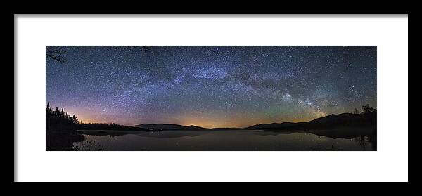 Milky Framed Print featuring the photograph Milky Way over Cherry Pond by White Mountain Images