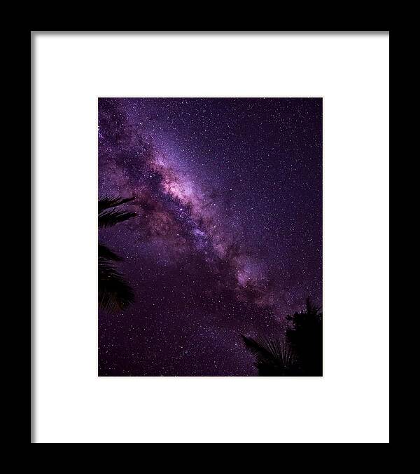 Astrophotography Framed Print featuring the photograph Milky Way Over Mission Beach Vertical by Avian Resources