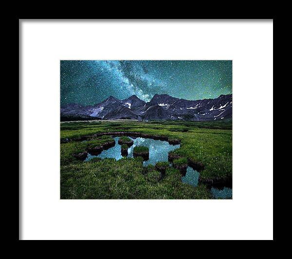 Sawatch Range Framed Print featuring the photograph Milky Way Reflection over the Three Apostles by Aaron Spong