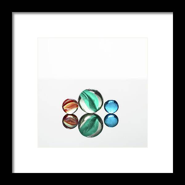 Marble Framed Print featuring the photograph Minimalist Marbles #1 by Jon Woodhams