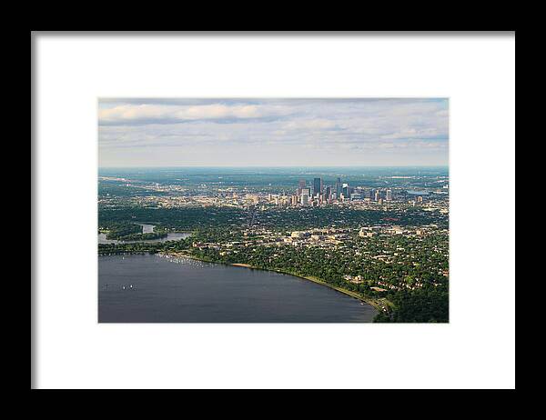 Bonnie Follett Framed Print featuring the photograph Minneapolis Aerial View 3 by Bonnie Follett