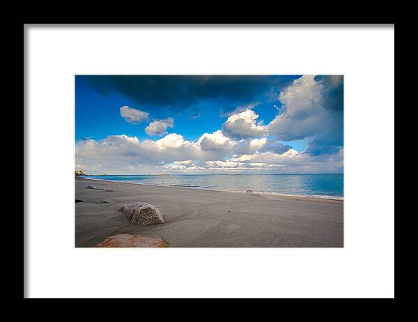 New England Beach Framed Print featuring the photograph Minot Beach in Scituate Massachusetts by Brian MacLean