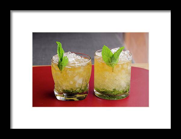 Product Photography Framed Print featuring the photograph Mint Juleps by Erik Burg