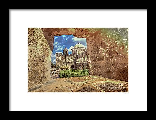 San Antonio Framed Print featuring the photograph Mission framed by Franz Zarda
