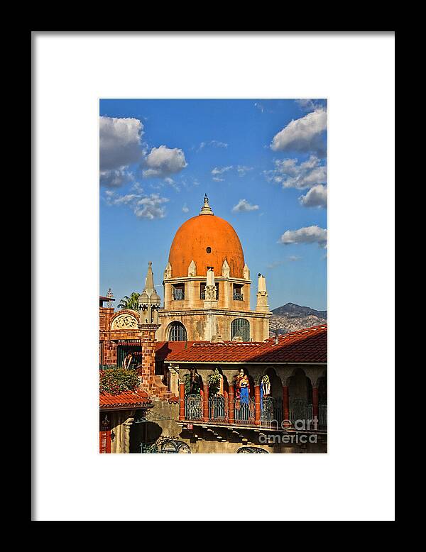 Mission Inn Framed Print featuring the photograph Mission Inn Dome by Tommy Anderson