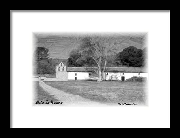 Missions Framed Print featuring the photograph Mission La Purisma by Gary Brandes