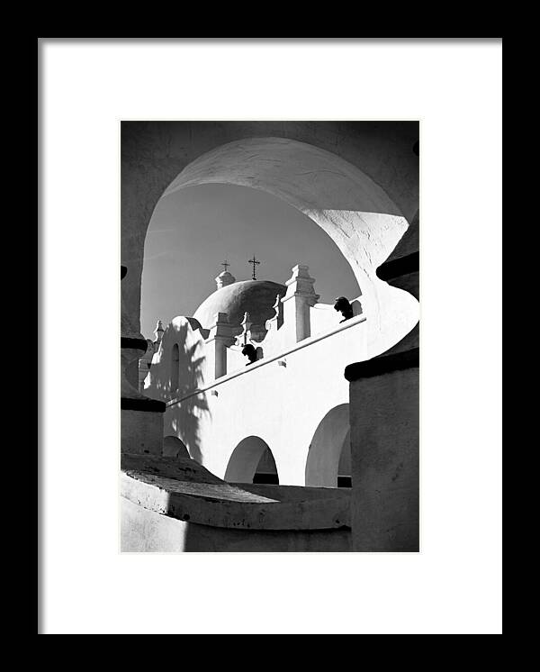 Infrared Framed Print featuring the photograph Mission Portal by Paul W Faust - Impressions of Light