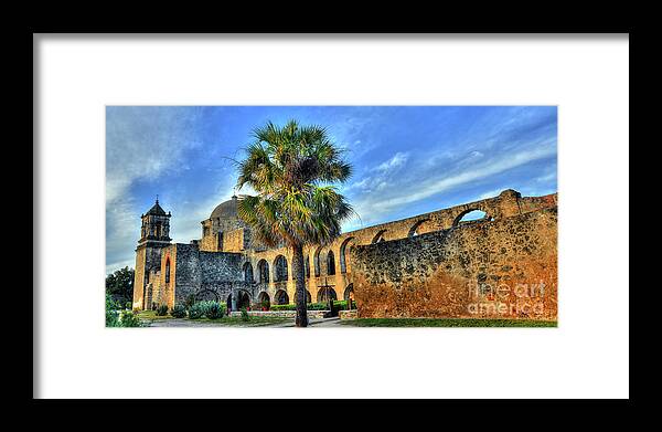 San Antonio Framed Print featuring the photograph Mission San Jose HDR by Michael Tidwell