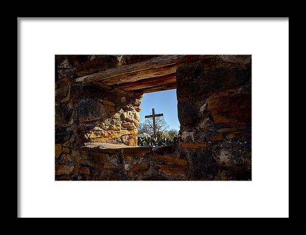 Mission Framed Print featuring the photograph Mission San Juan by Steve Snyder