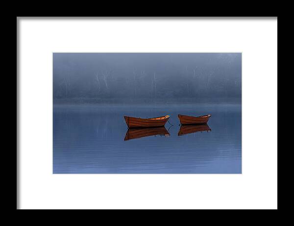 Boats Framed Print featuring the photograph Mists of Time by Rob Davies