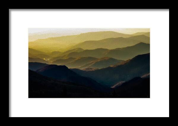 Smoky Mountains Framed Print featuring the photograph Misty Morning by Chuck Brown