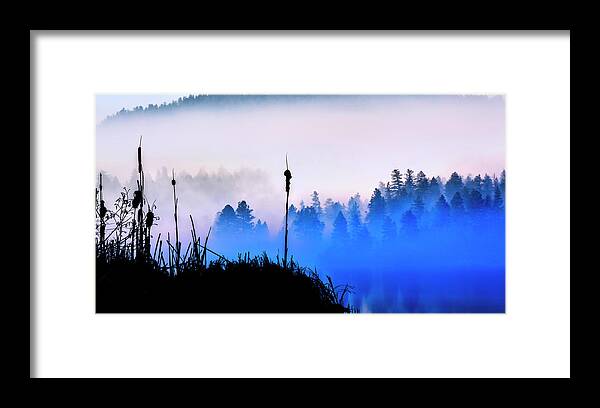 Vaseux Lake Framed Print featuring the photograph Misty Mountain Hop by John Poon