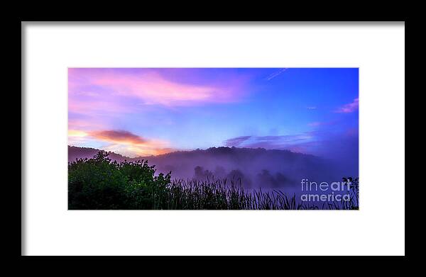Big Ditch Lake Framed Print featuring the photograph Misty Summer Sunrise by Thomas R Fletcher