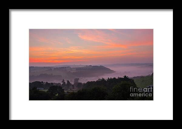 Sunrise Framed Print featuring the photograph Misty Sunrise by Chris Thaxter