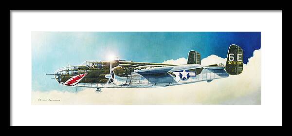 Aviation Framed Print featuring the painting Mitchell by Douglas Castleman