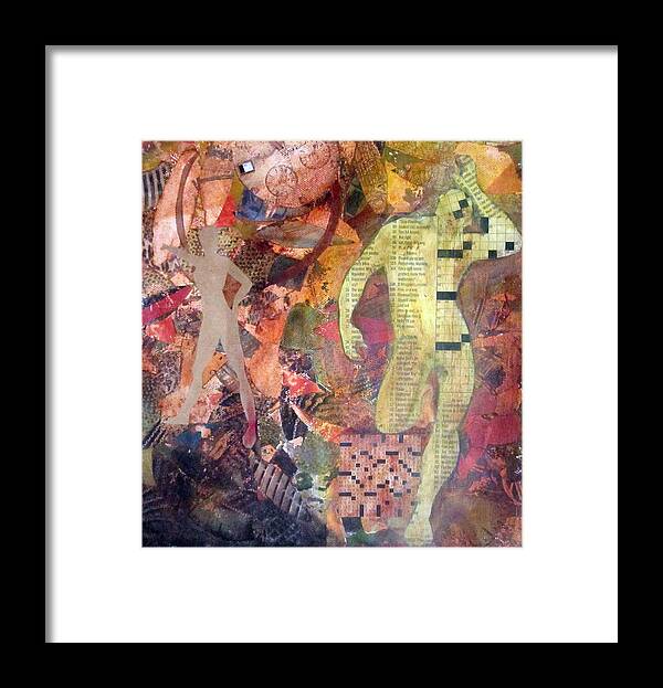 Abstract Human Framed Print featuring the mixed media Mixed Media by Patricia Cleasby