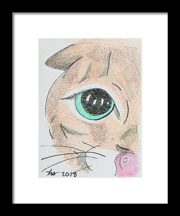 Art Framed Print featuring the drawing MM..that was goos by Loretta Nash