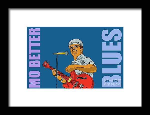 Blues Framed Print featuring the digital art Mo Better Blues by Joe Roache
