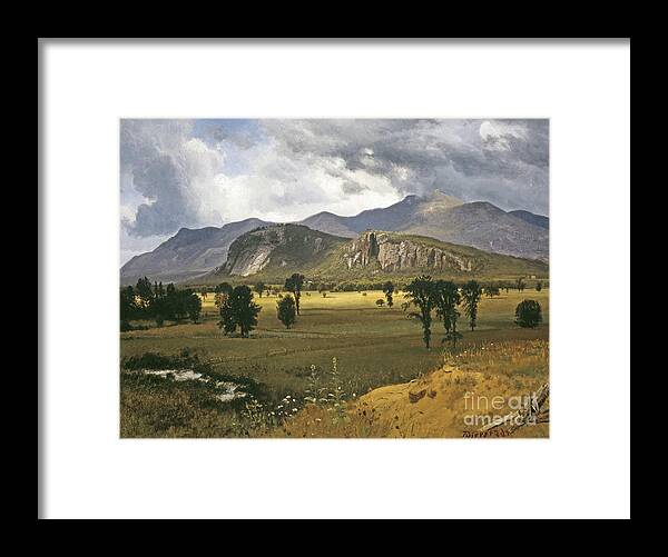 Albert Bierstadt Framed Print featuring the painting Moat Mountain by MotionAge Designs