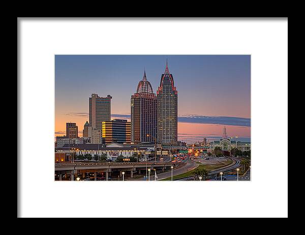 Alabama Framed Print featuring the photograph Mobile Sunset by Brad Boland