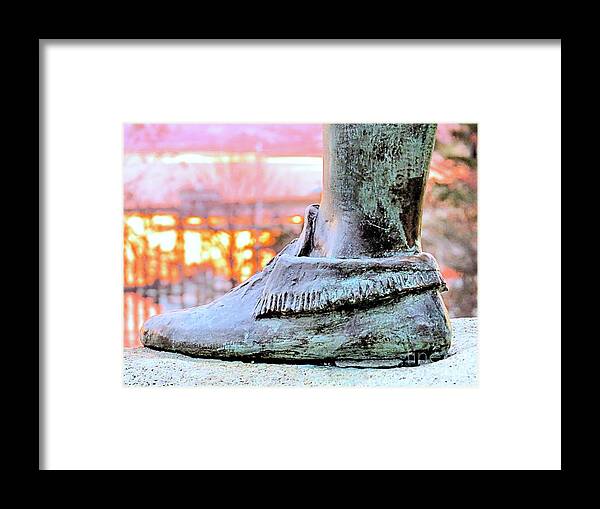 Moccasin Framed Print featuring the photograph Moccasin by Janice Drew