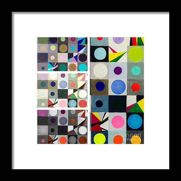Pop Art Framed Print featuring the painting Mod Party by Beth Saffer