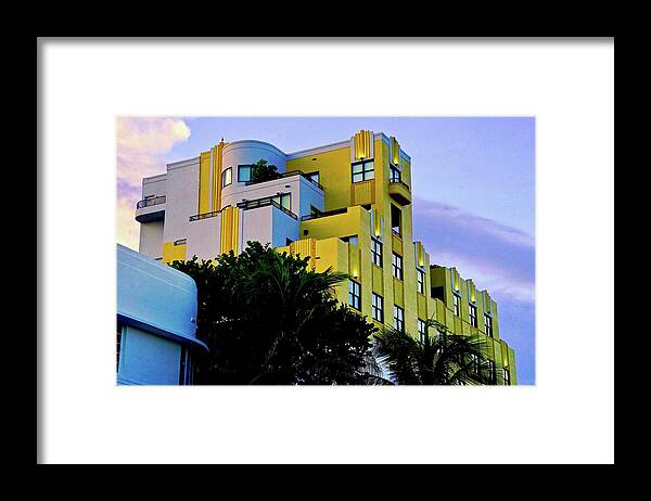 1920's Framed Print featuring the photograph Modern Architecture in South Beach by Kim Grosz