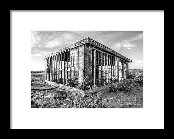Uninhabited Framed Print featuring the photograph Mojave Symmetry by Lisa Manifold