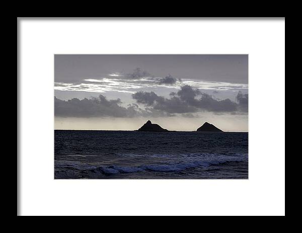  Framed Print featuring the photograph Molokai from Oahu by Kenneth Campbell