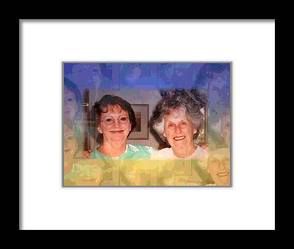 Mom Framed Print featuring the photograph Mom Is Turning Ninety by Joyce Dickens
