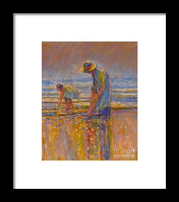 Children Framed Print featuring the painting Mom by Kip Decker