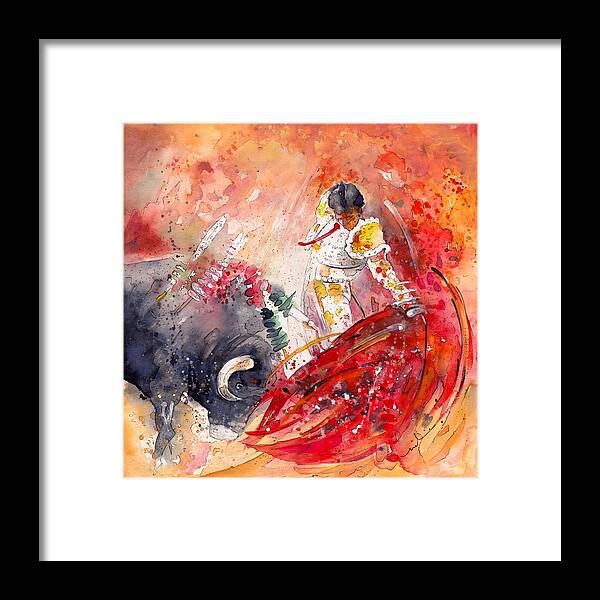 Animals Framed Print featuring the painting Moment Of Truth by Miki De Goodaboom