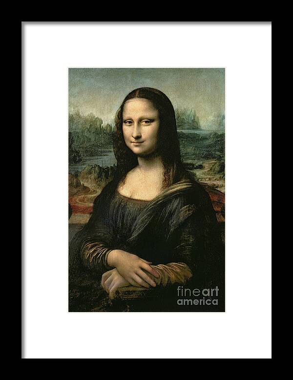 #faatoppicks Framed Print featuring the painting Mona Lisa by Leonardo da Vinci