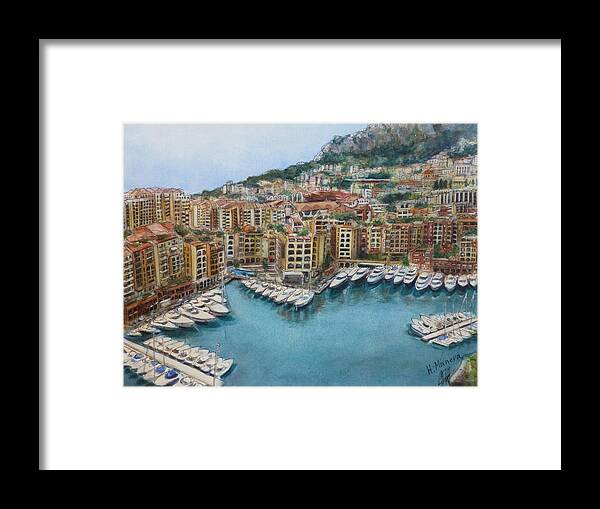 Monaco Framed Print featuring the painting Monaco by Henrieta Maneva