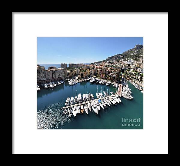 Yhun Suarez Framed Print featuring the photograph Monaco Port de Fontvieille by Yhun Suarez