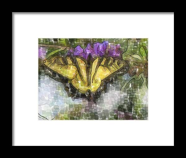Butterfly Framed Print featuring the digital art Monarch by Ches Black