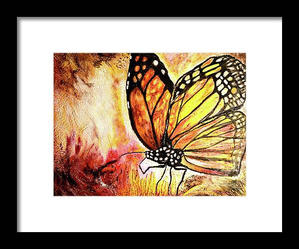 Endangered Species Framed Print featuring the painting Monarch by Toni Willey