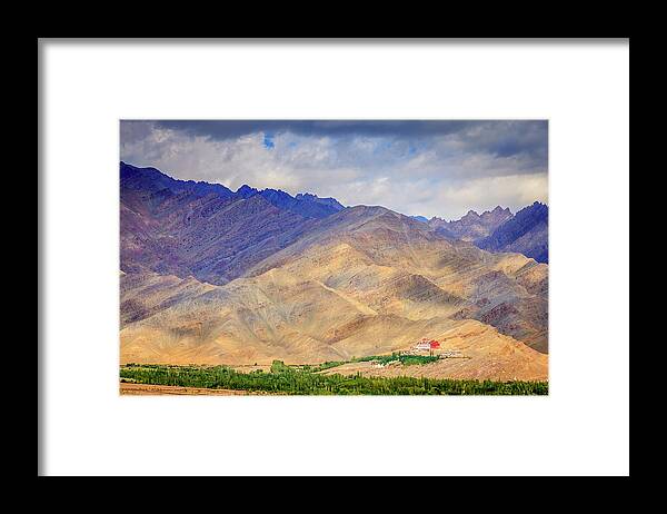 Asia Framed Print featuring the photograph Monastery in the mountains by Alexey Stiop