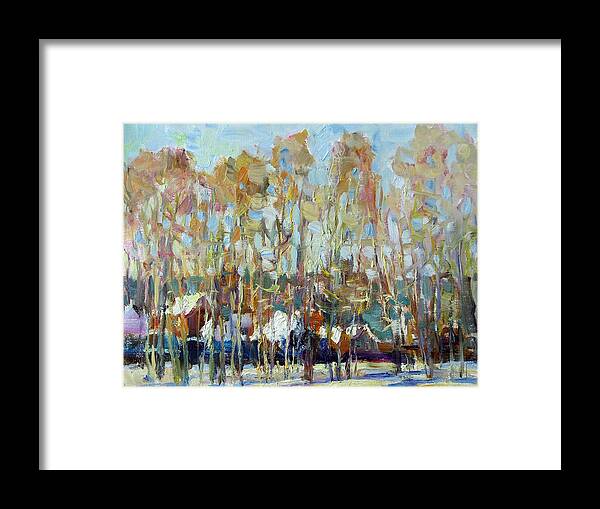 Winter Framed Print featuring the painting Monday by Juliya Zhukova