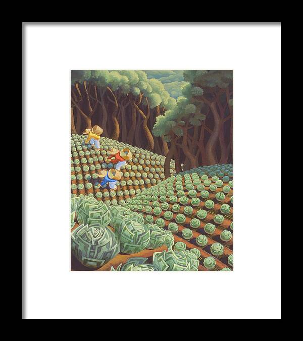 Money Framed Print featuring the painting Money Fields by Chris Miles