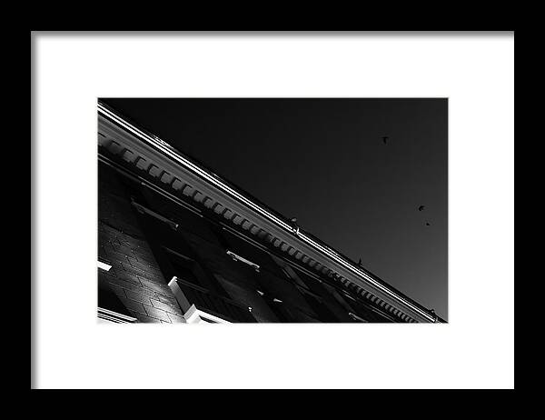 Wall Art Framed Print featuring the photograph Monochrome Black and White Building Abstract by John Williams