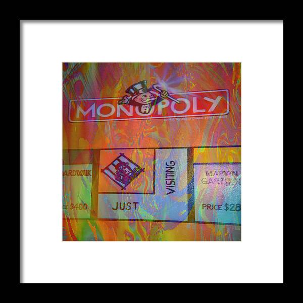 Monopoly Framed Print featuring the mixed media Monopoly dream by Kevin Caudill