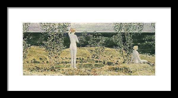 Frederick Childe Hassam (american Framed Print featuring the painting Montauk by Frederick