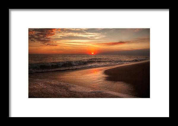  Framed Print featuring the photograph Monterrico Sunset by Stephen Dennstedt