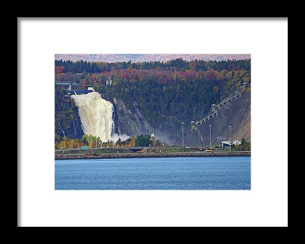 Waterfalls Framed Print featuring the photograph Montmorency Falls by Farol Tomson