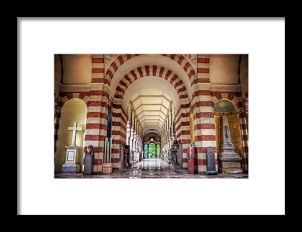 Cemetery Framed Print featuring the photograph Monumental Cemetery in Milan Italy by Carol Japp