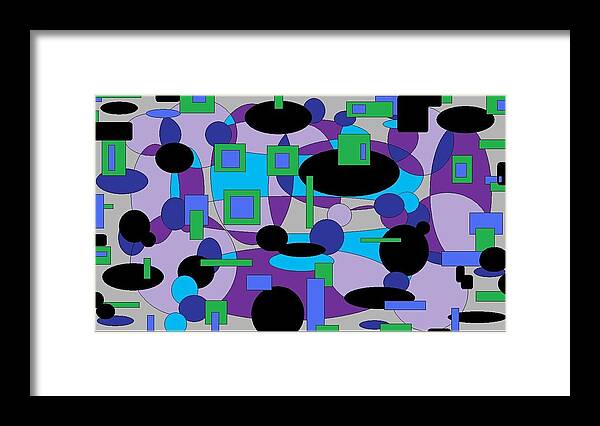 Digital Abstract Framed Print featuring the digital art Moody Purple by Jordana Sands