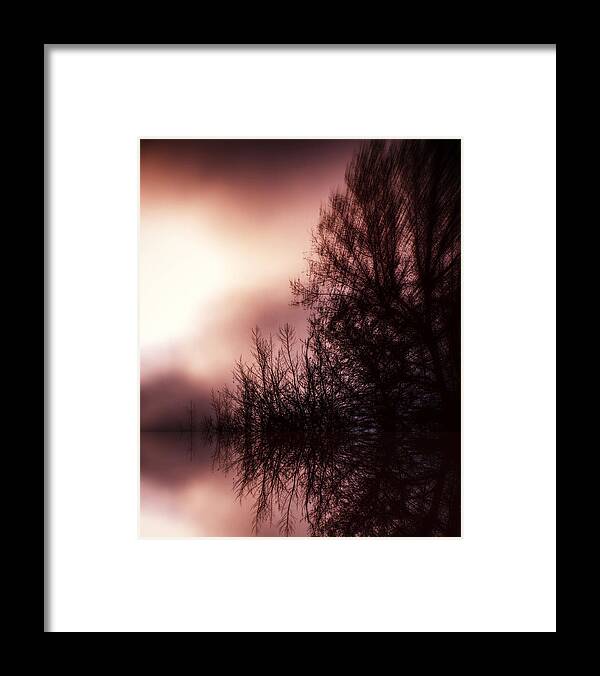 Moody Reflection Framed Print featuring the photograph Moody Reflection by KaFra Art