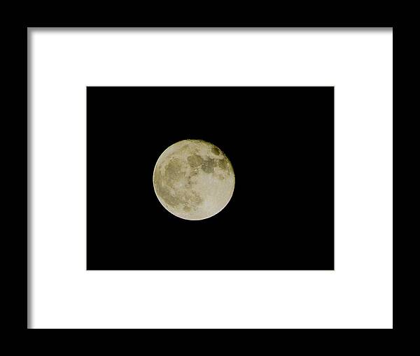 Space Framed Print featuring the photograph Moon 1 by Cathy Harper
