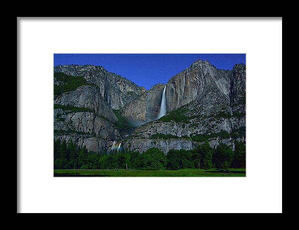 Yosemite Moonbow Framed Print featuring the photograph Moonbow Yosemite Falls by Raymond Salani III